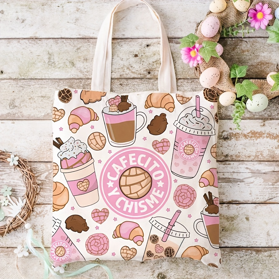 Coffee Equipment Travel Bag - Tas jinjing kanvas bermotif Love Heart