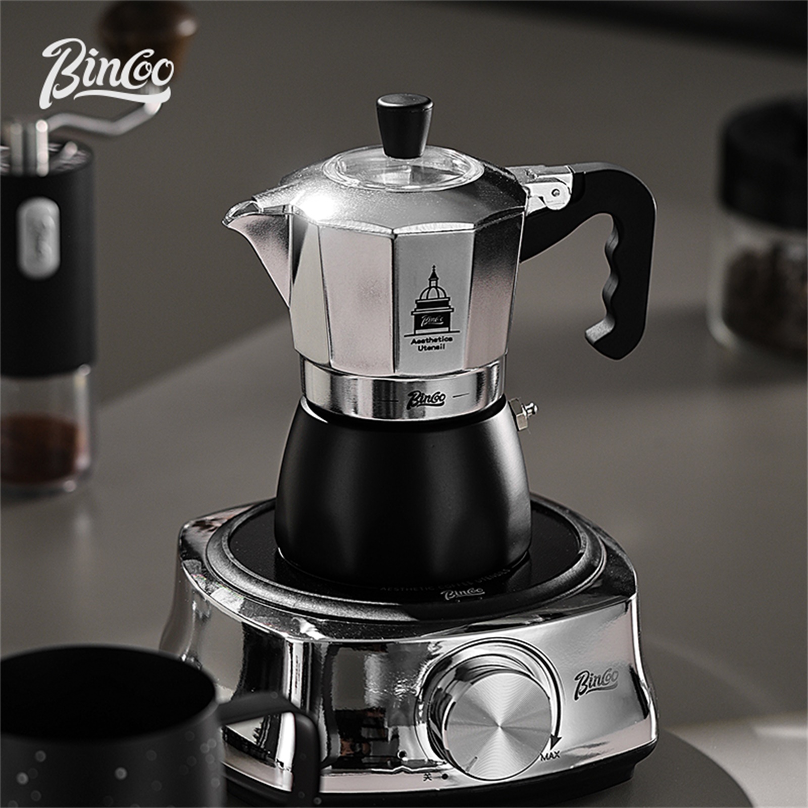 BINCOO Teko Moka Katup Ganda,  - Coffee Equipment Accessories ulasan dan harga