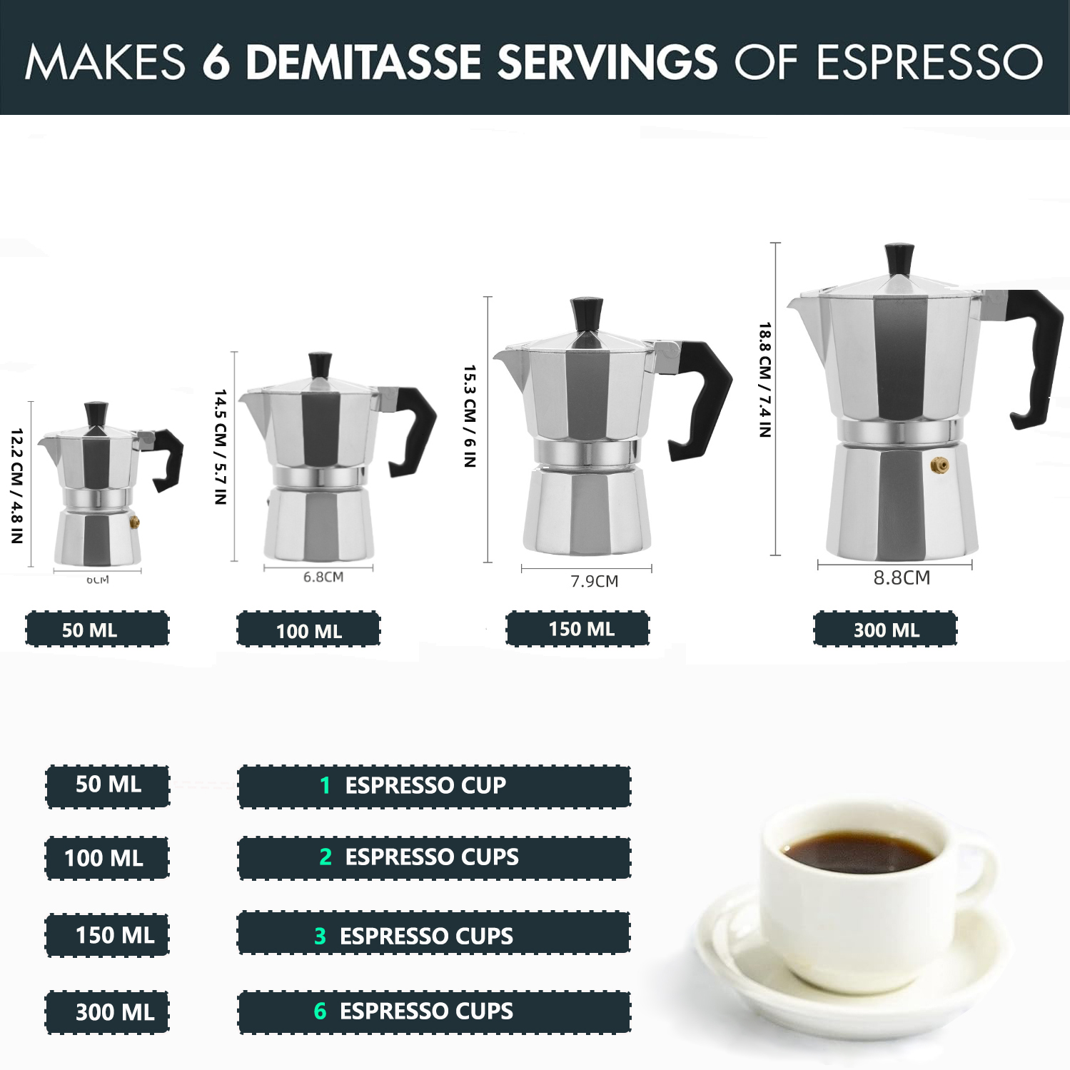 Moka Pot Aluminium Klasik 50-3 - Coffee Equipment Accessories ulasan dan harga